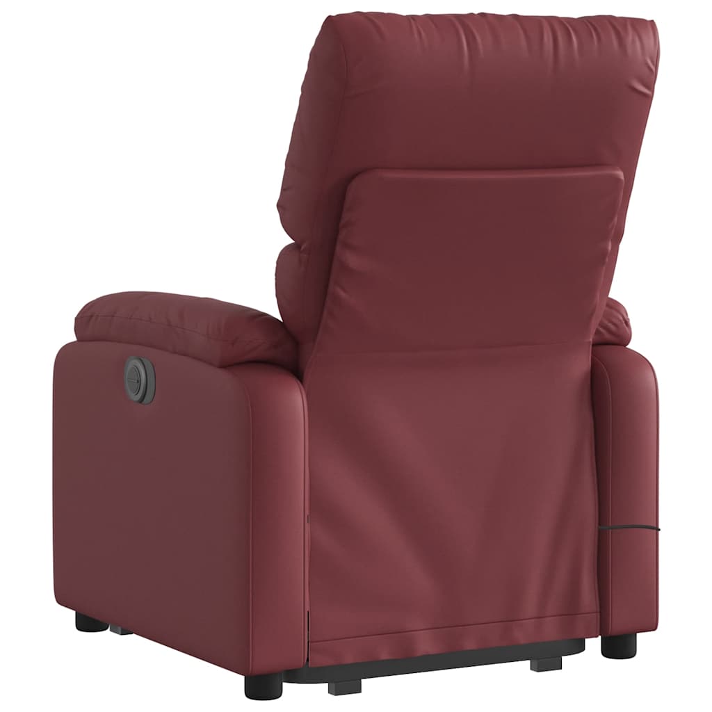 Fauteuil inclinable de massage électrique rouge bordeaux - XIOS