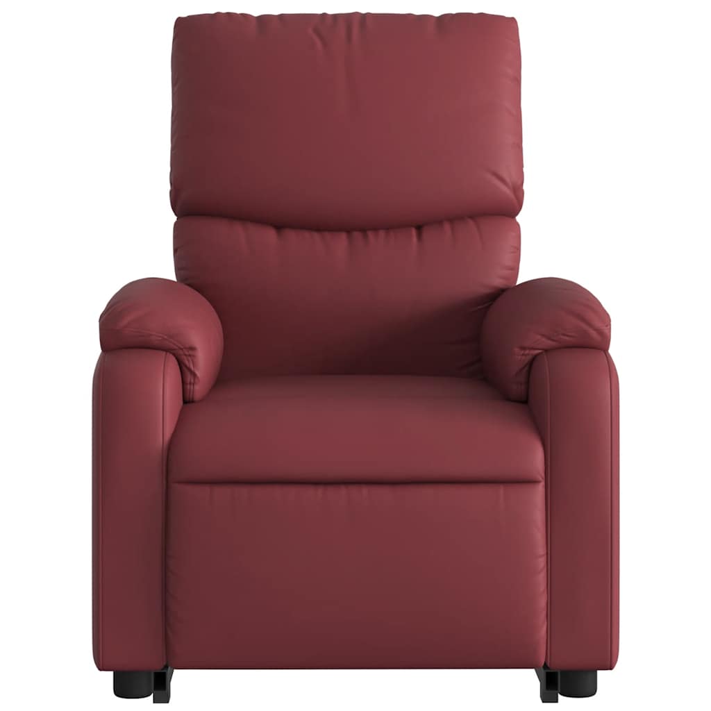 Fauteuil inclinable de massage électrique rouge bordeaux - XIOS