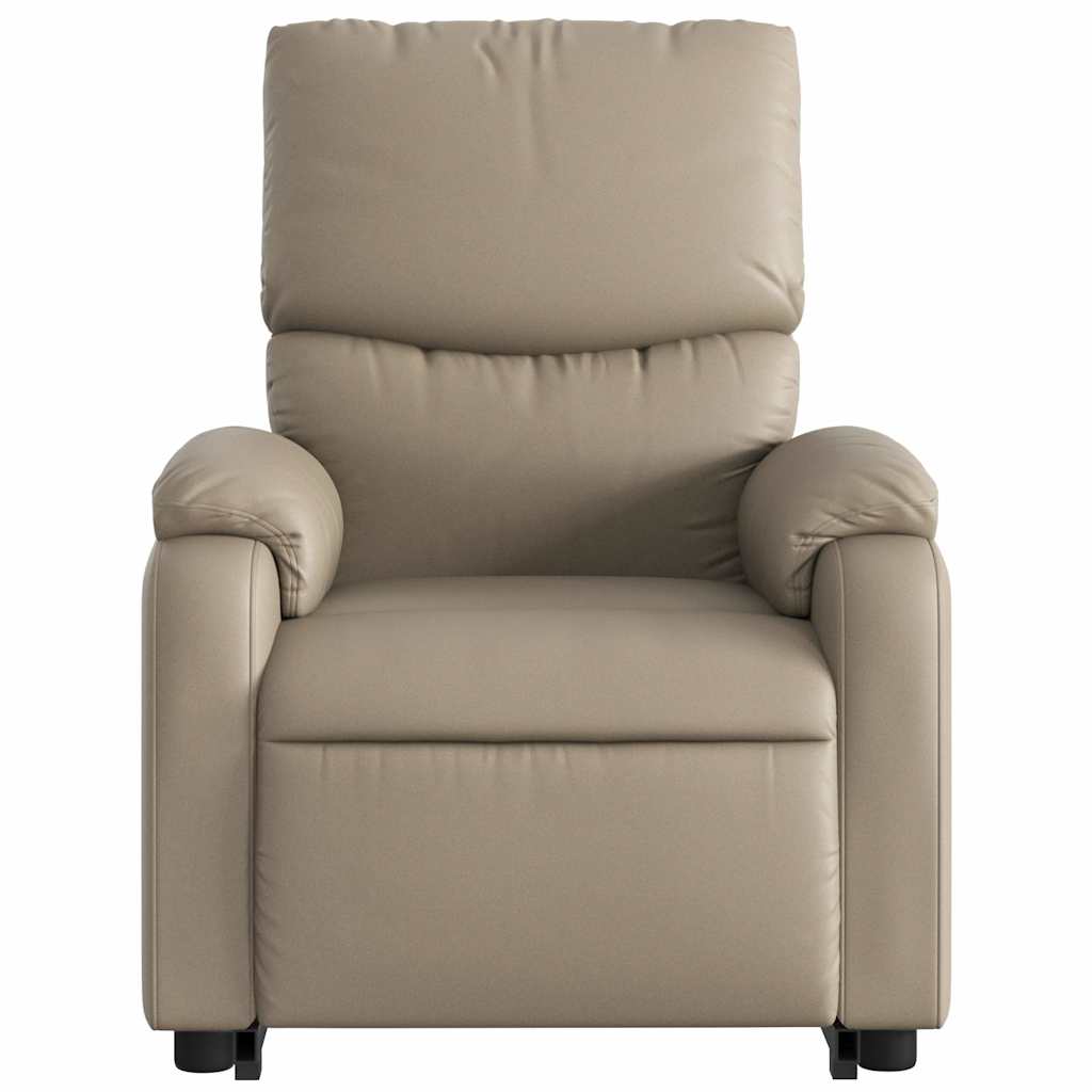 Fauteuil inclinable de massage électrique cappuccino similicuir - XIOS