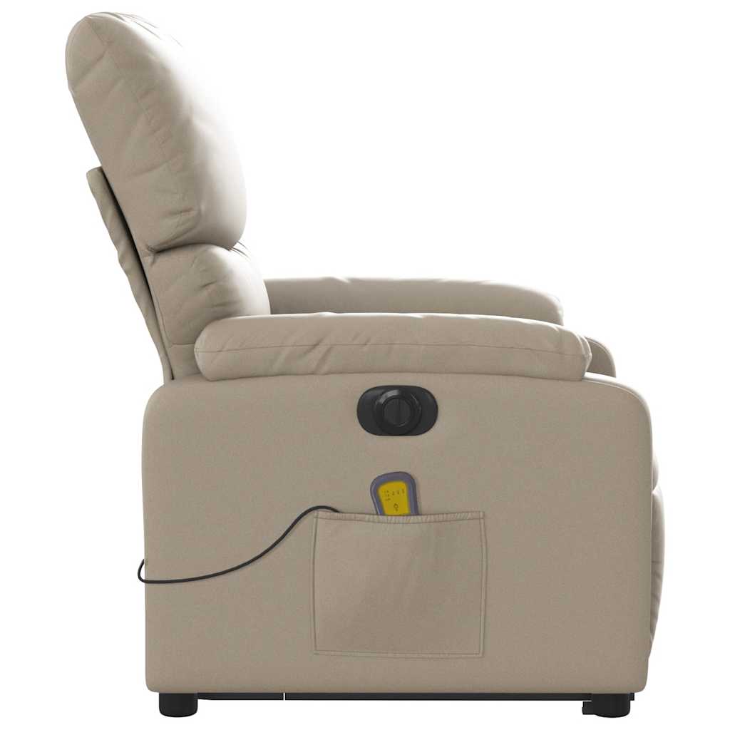 Fauteuil inclinable de massage électrique cappuccino similicuir - XIOS