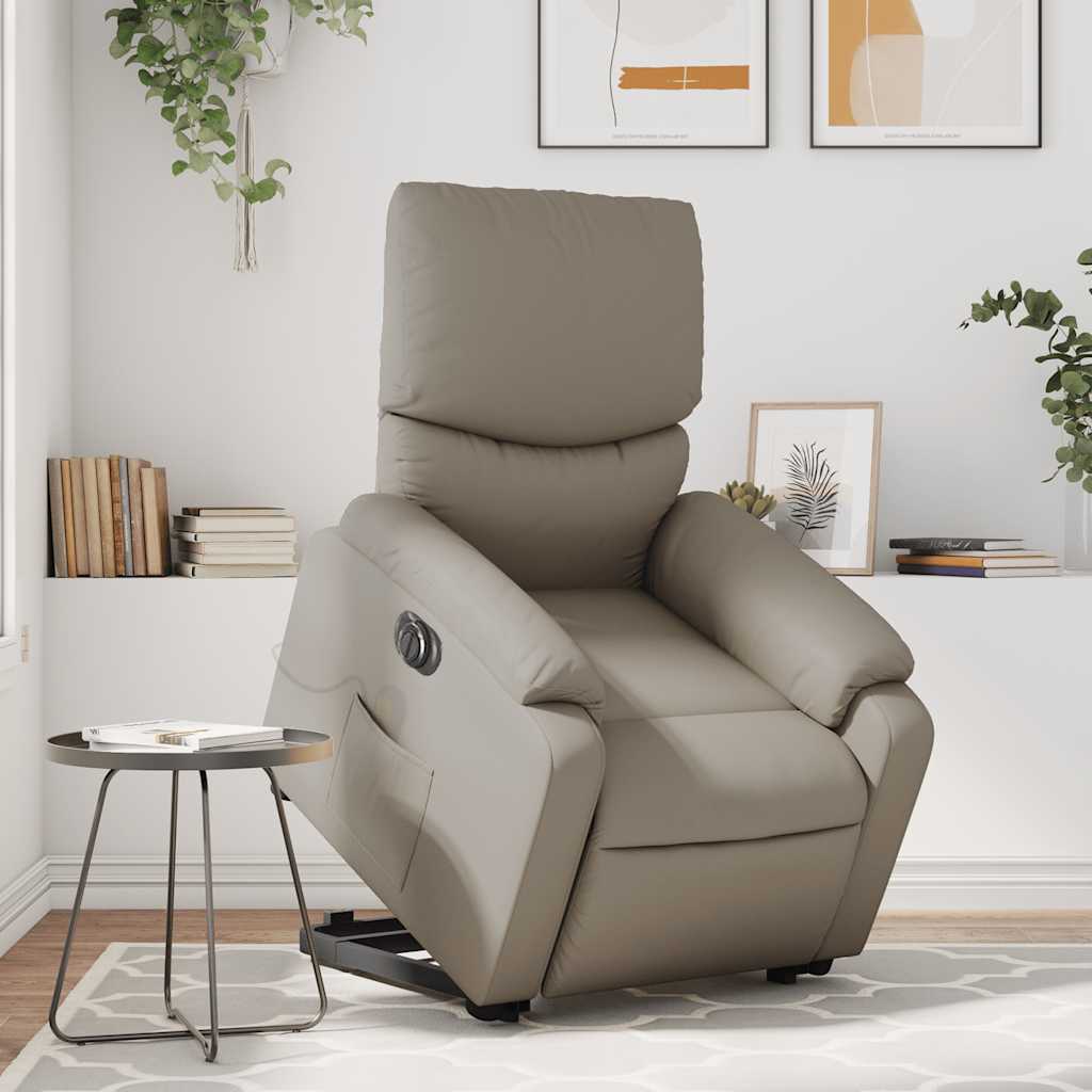 Fauteuil inclinable de massage électrique cappuccino similicuir