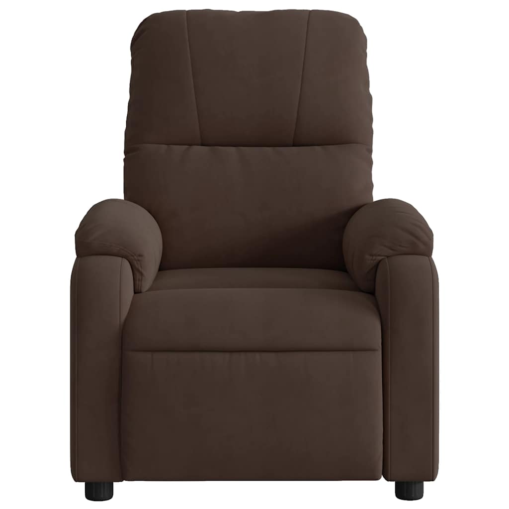 Fauteuil inclinable électrique marron tissu microfibre - XIOS