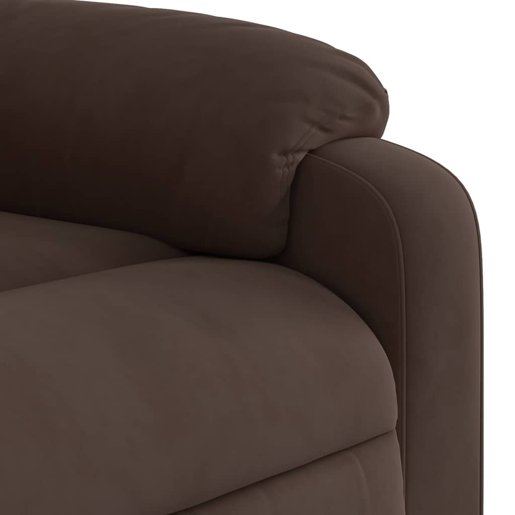 Fauteuil inclinable électrique marron tissu microfibre - XIOS