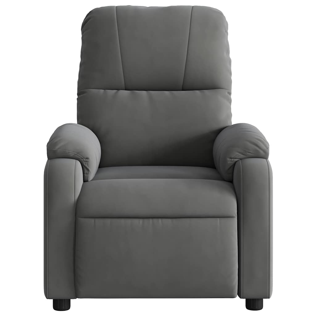 Fauteuil inclinable électrique gris foncé tissu microfibre - XIOS