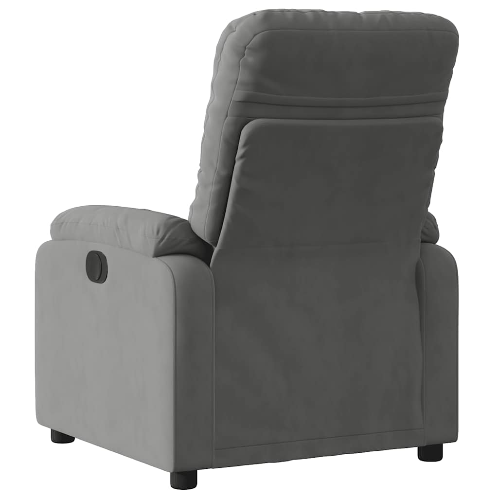 Fauteuil inclinable électrique gris foncé tissu microfibre - XIOS
