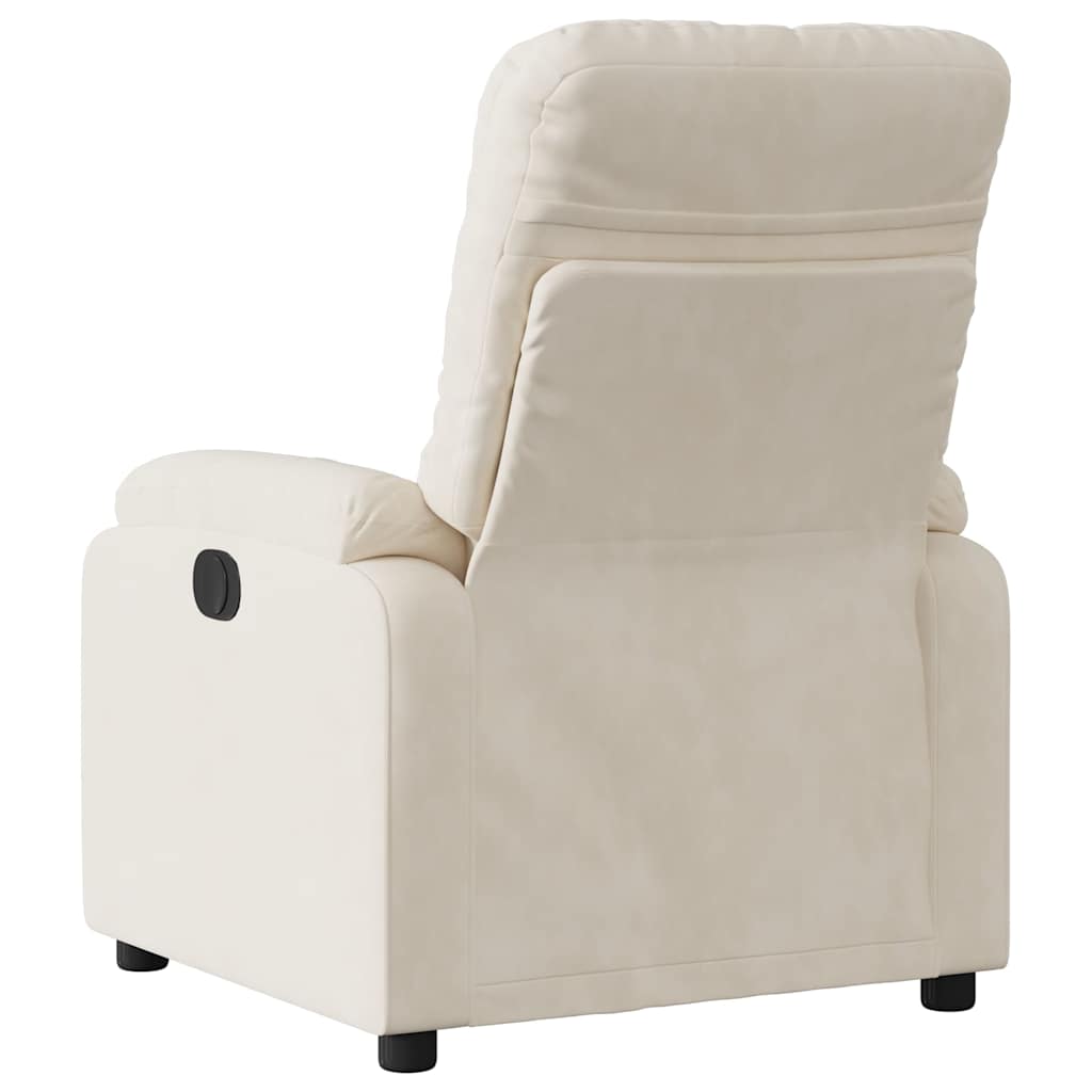 Fauteuil inclinable électrique beige tissu microfibre - XIOS