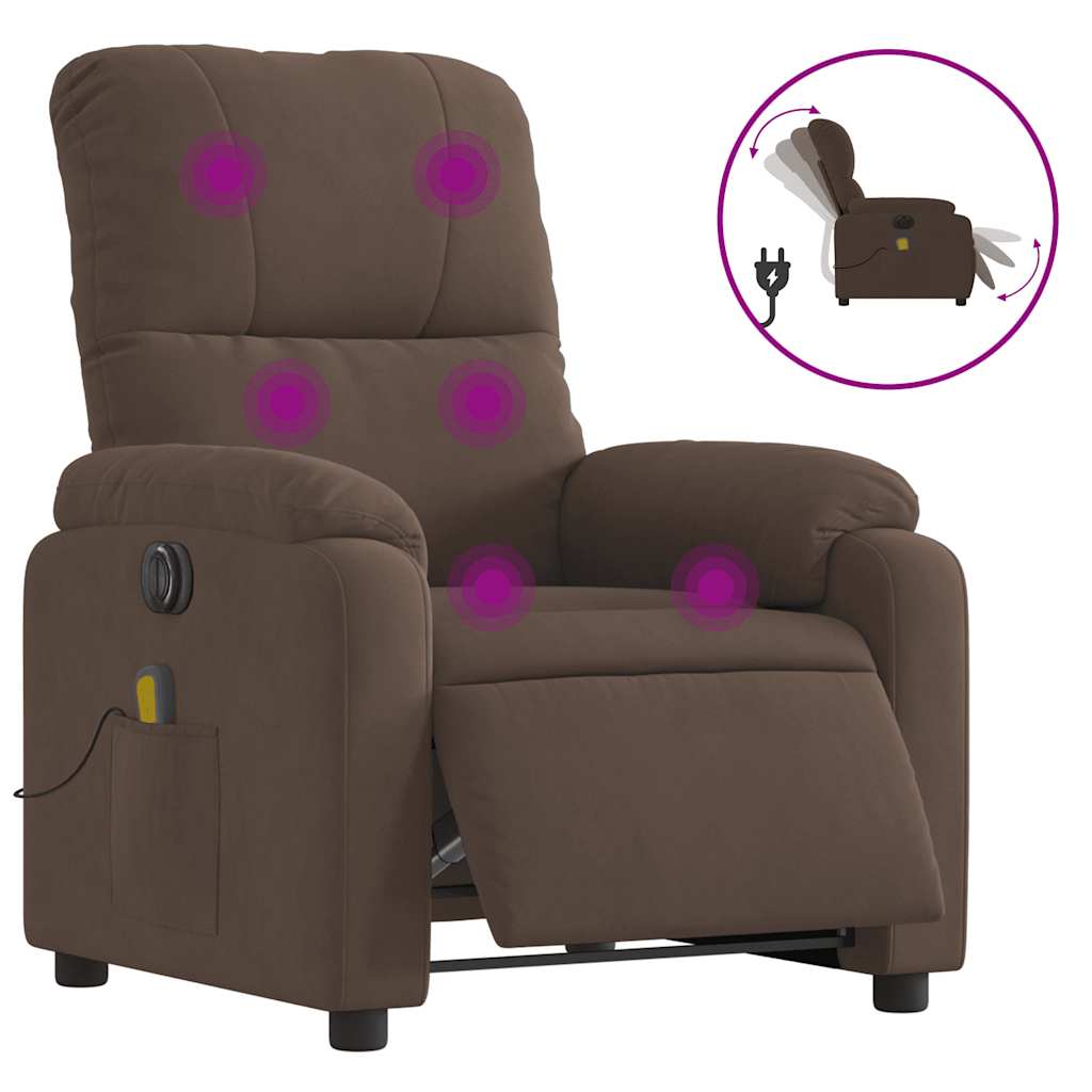 Fauteuil inclinable de massage électrique marron - XIOS