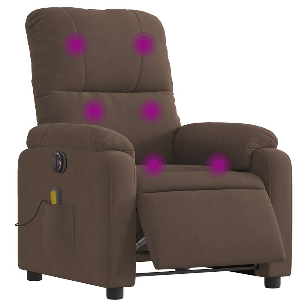 Fauteuil inclinable de massage électrique marron - XIOS