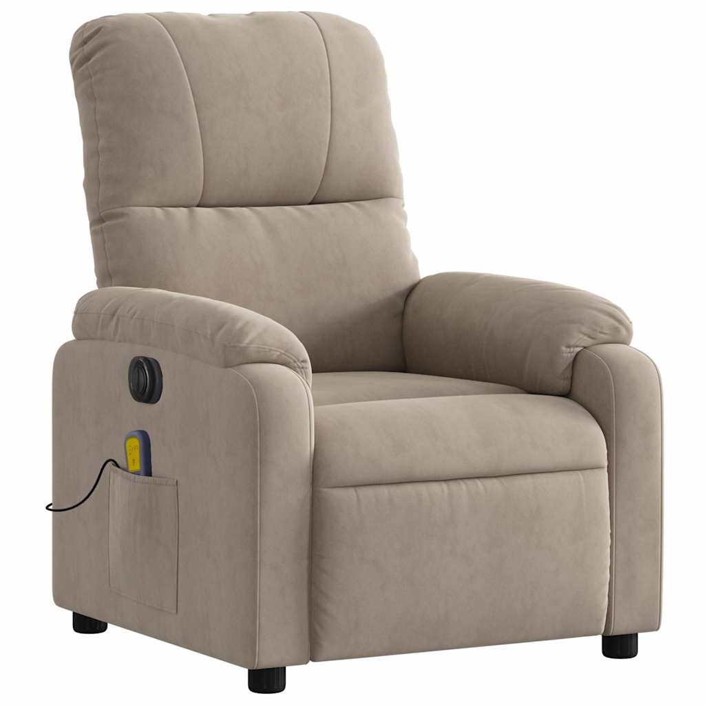 Fauteuil inclinable de massage électrique taupe - XIOS
