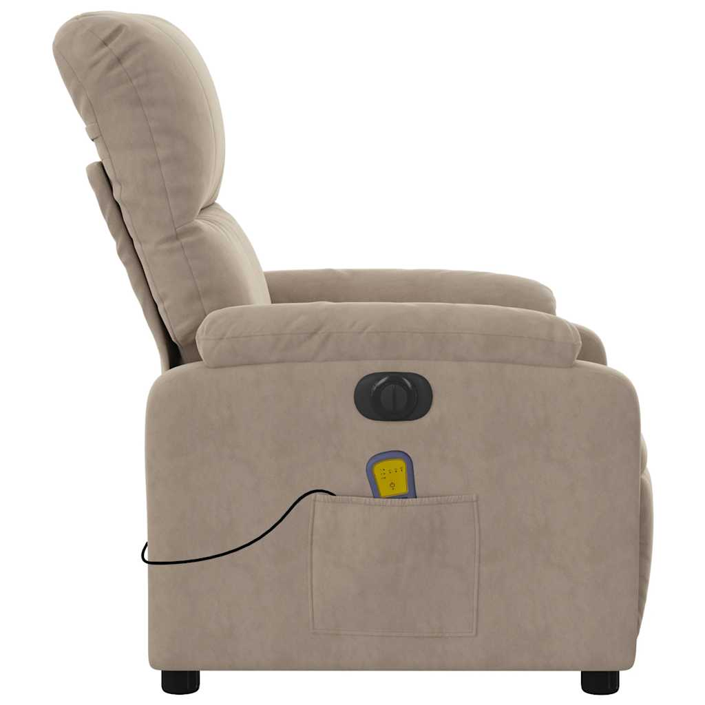 Fauteuil inclinable de massage électrique taupe