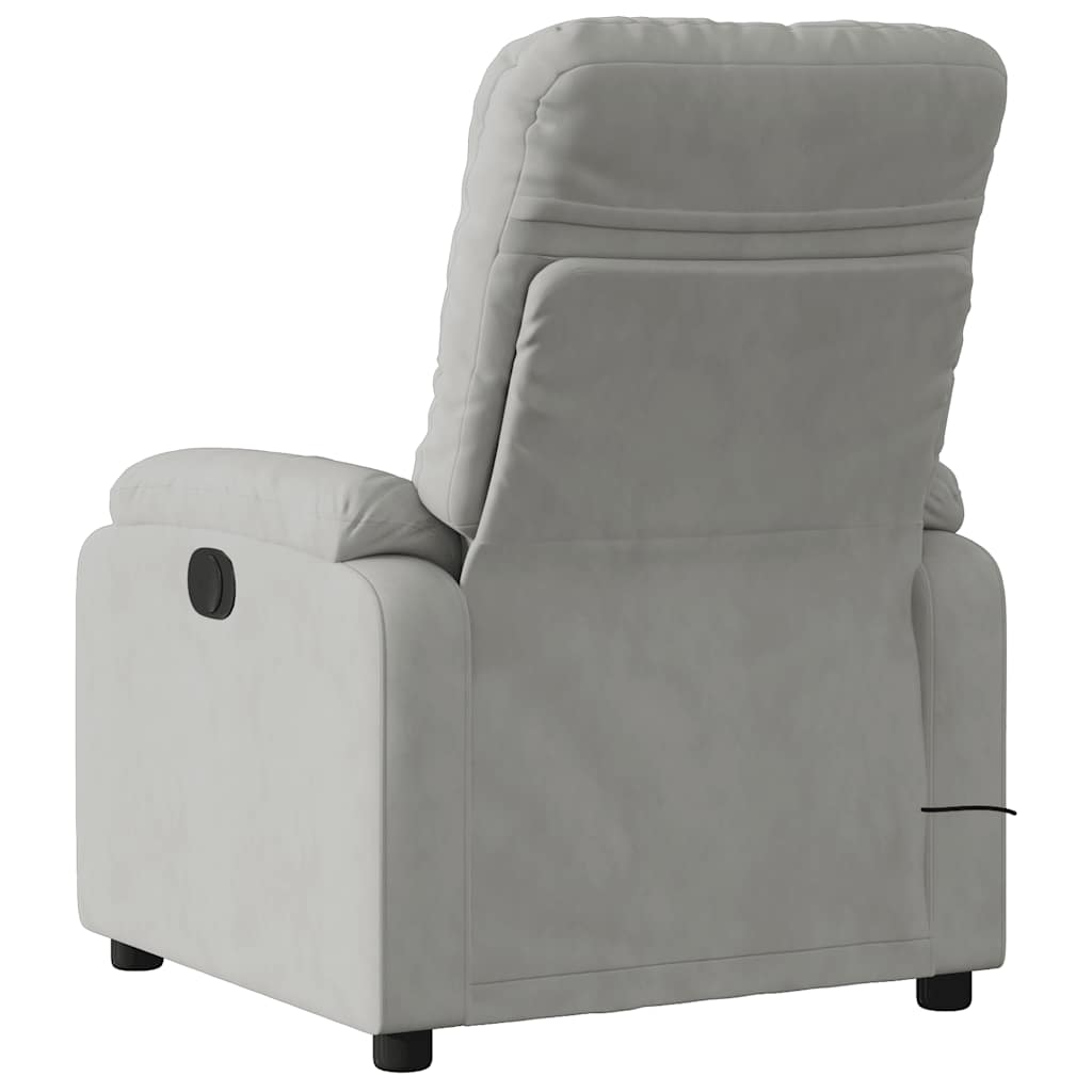 Fauteuil inclinable de massage électrique gris clair - XIOS