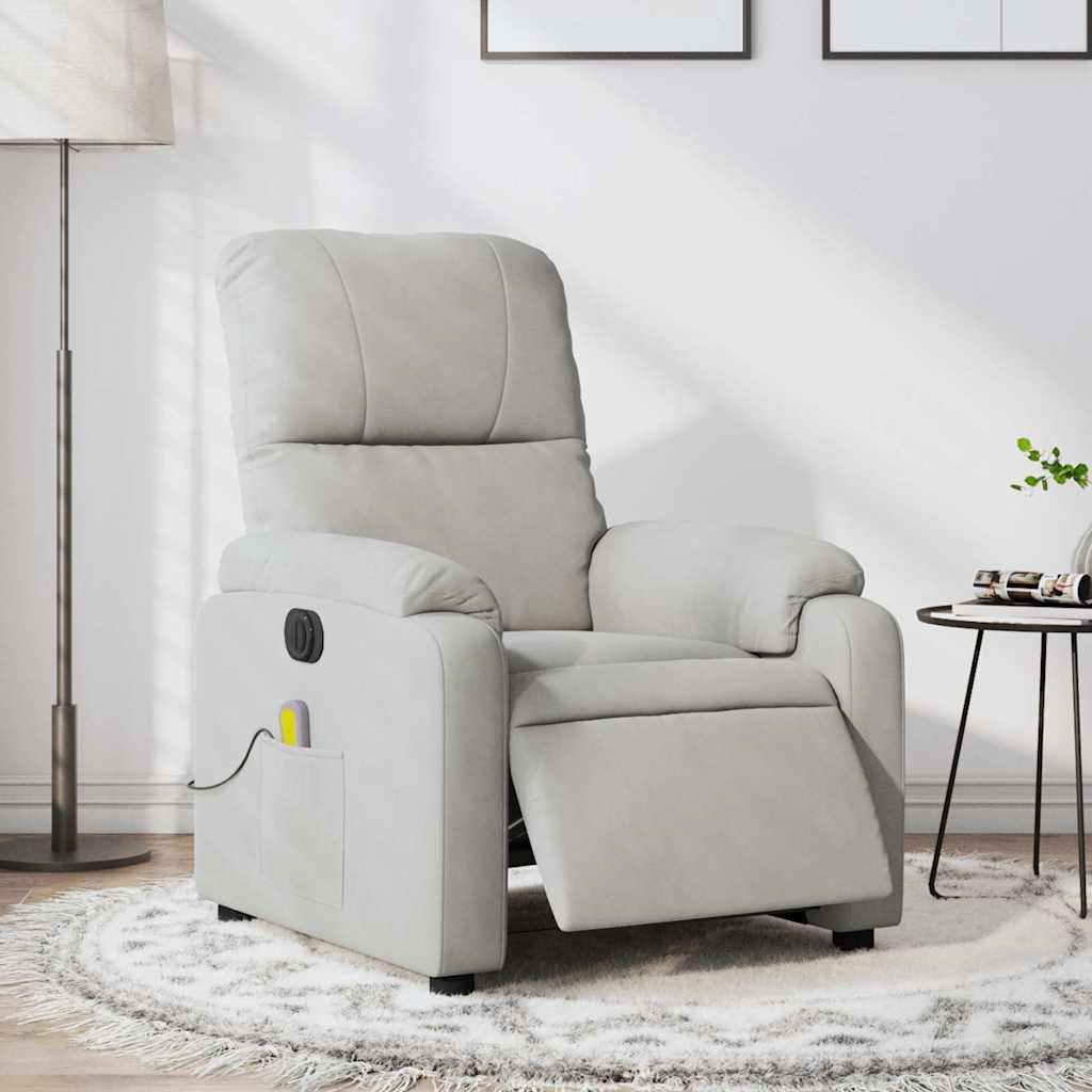 Fauteuil inclinable de massage électrique gris clair - XIOS