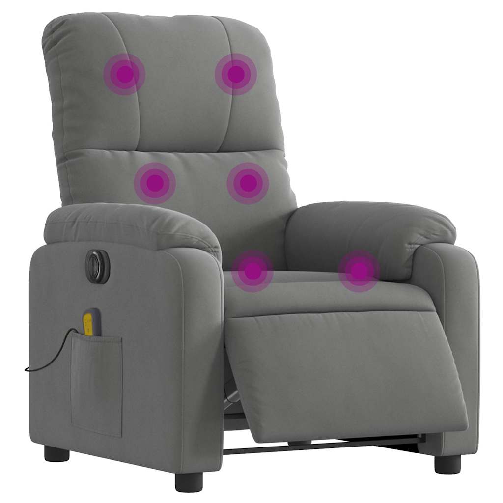 Fauteuil inclinable de massage électrique gris foncé - XIOS