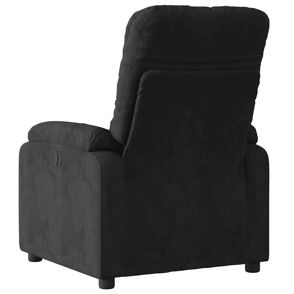 Fauteuil inclinable de massage électrique noir tissu microfibre - XIOS