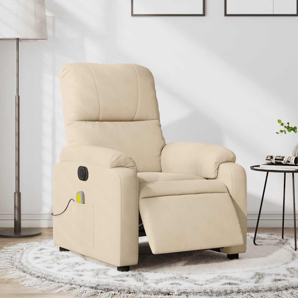 Fauteuil inclinable de massage électrique crème - XIOS