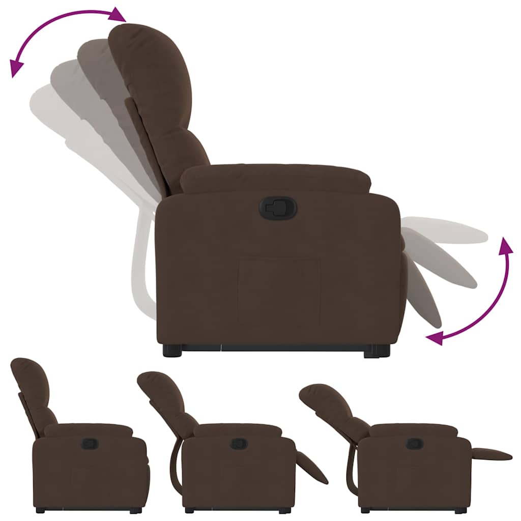Fauteuil inclinable marron tissu microfibre