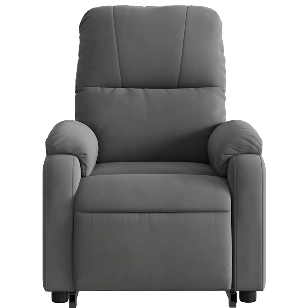 Fauteuil inclinable gris foncé tissu microfibre - XIOS
