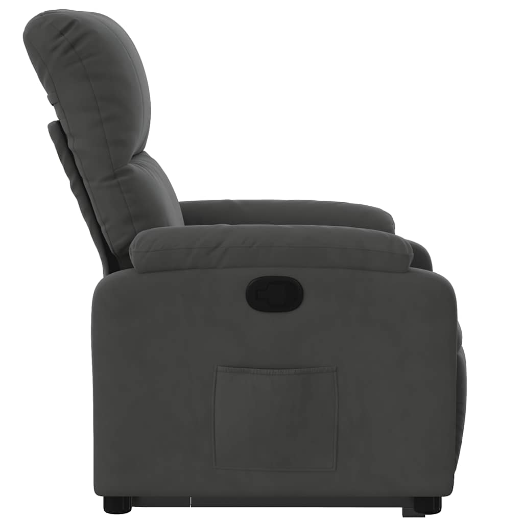 Fauteuil inclinable gris foncé tissu microfibre - XIOS