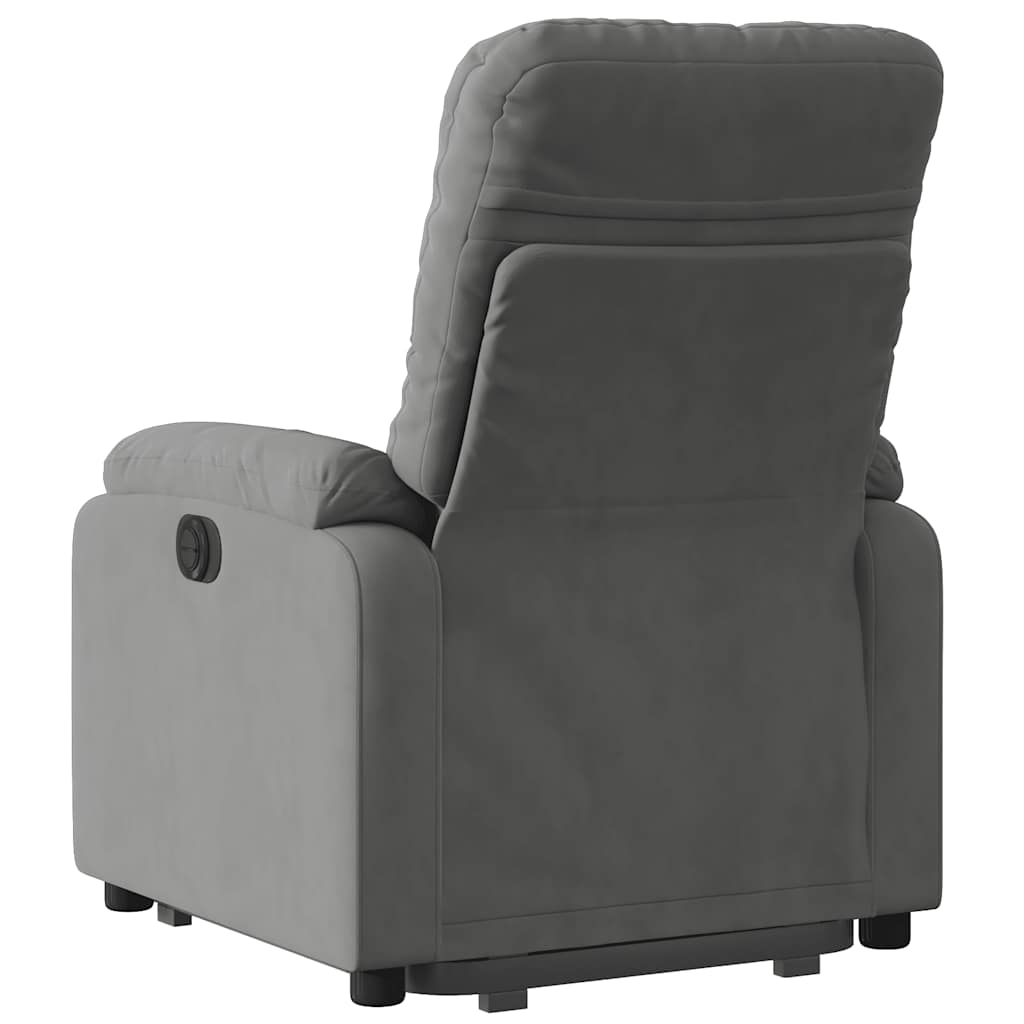 Fauteuil inclinable gris foncé tissu microfibre - XIOS