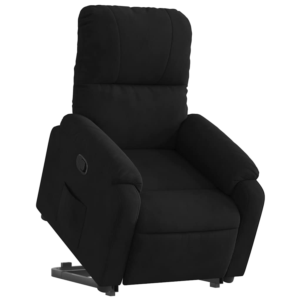 Fauteuil inclinable noir tissu microfibre