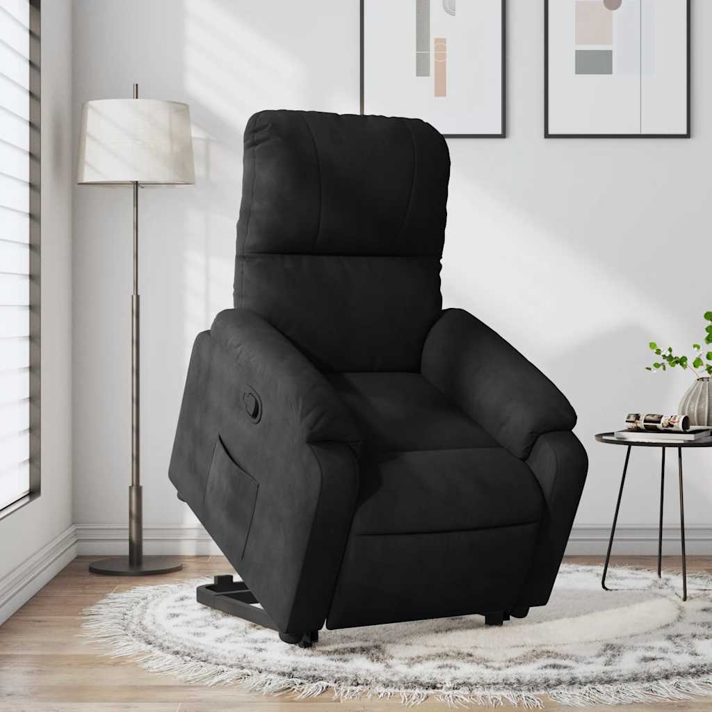 Fauteuil inclinable noir tissu microfibre - XIOS