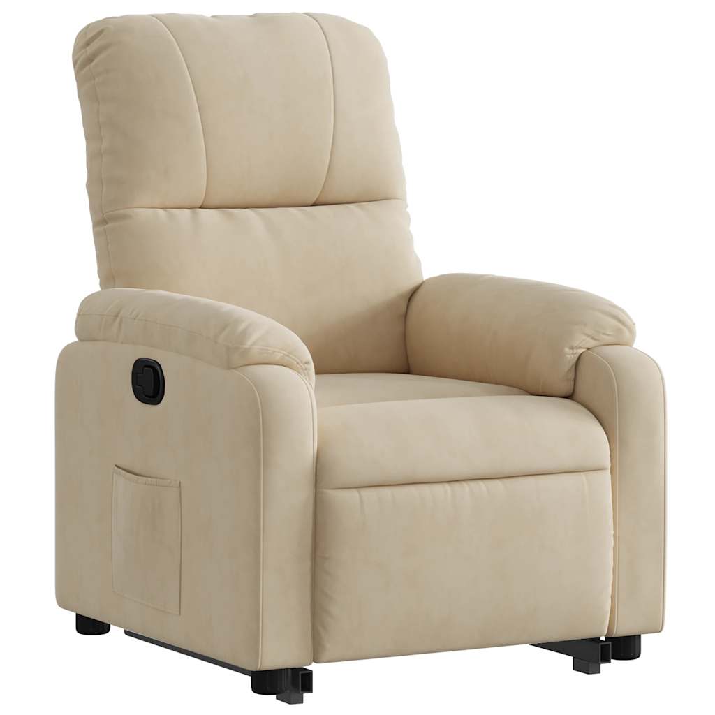 Fauteuil inclinable crème tissu microfibre - XIOS