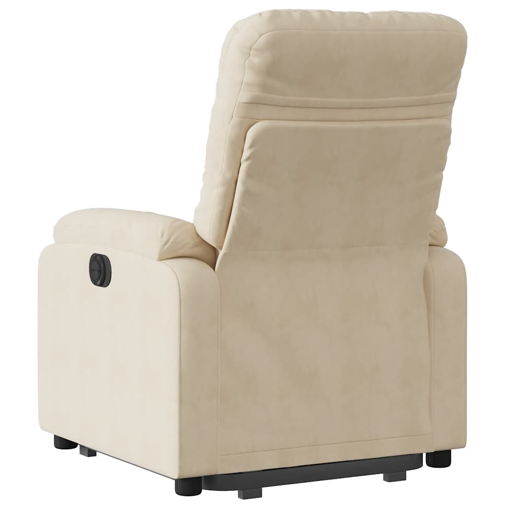Fauteuil inclinable crème tissu microfibre - XIOS