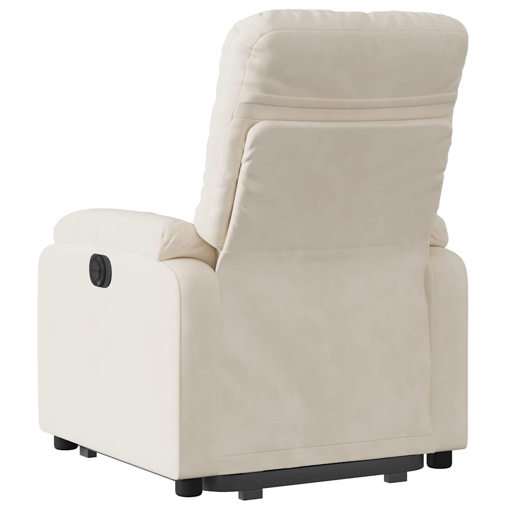 Fauteuil inclinable beige tissu microfibre