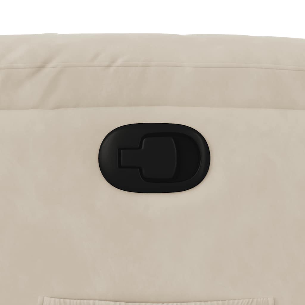 Fauteuil inclinable beige tissu microfibre