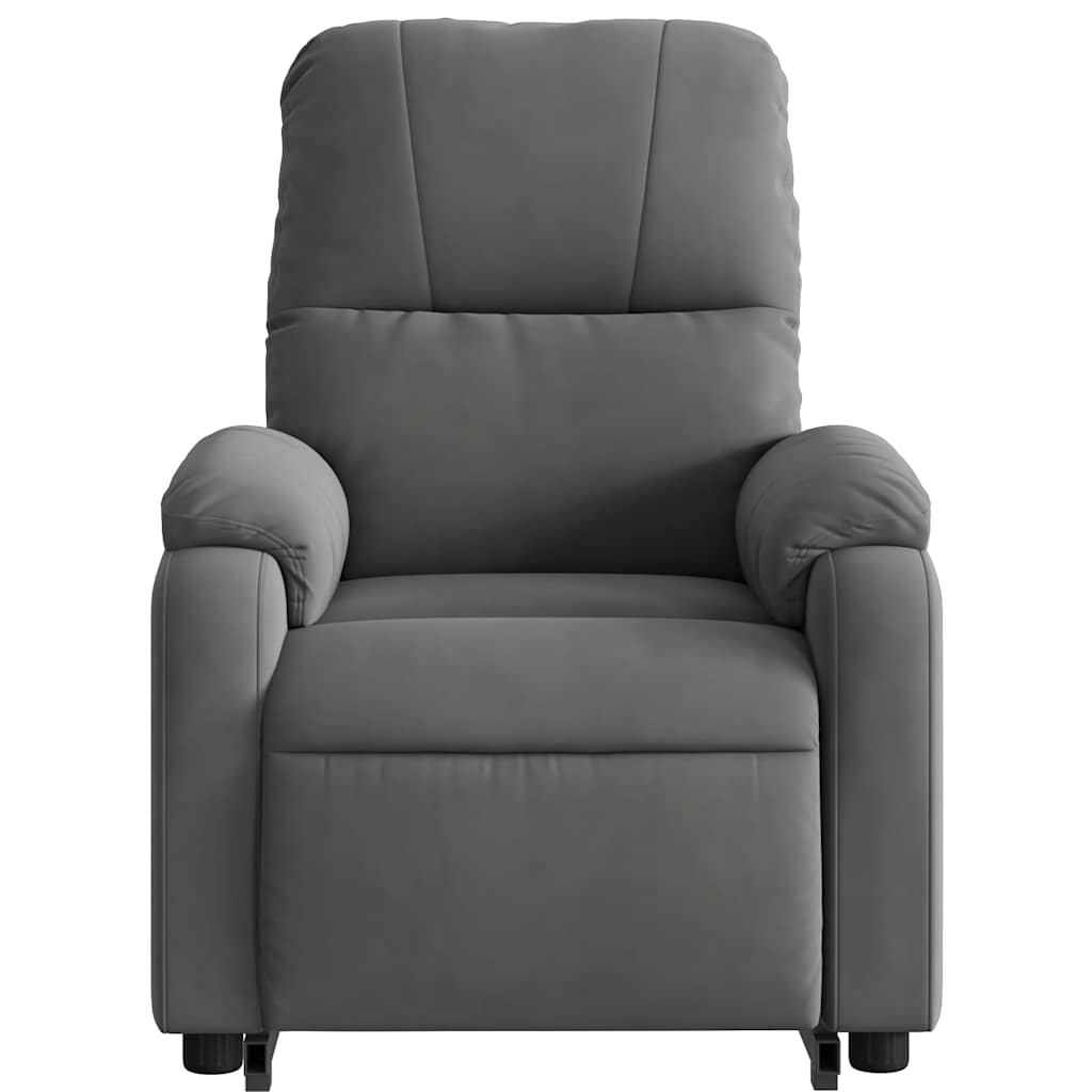Fauteuil inclinable de massage gris foncé tissu microfibre - XIOS