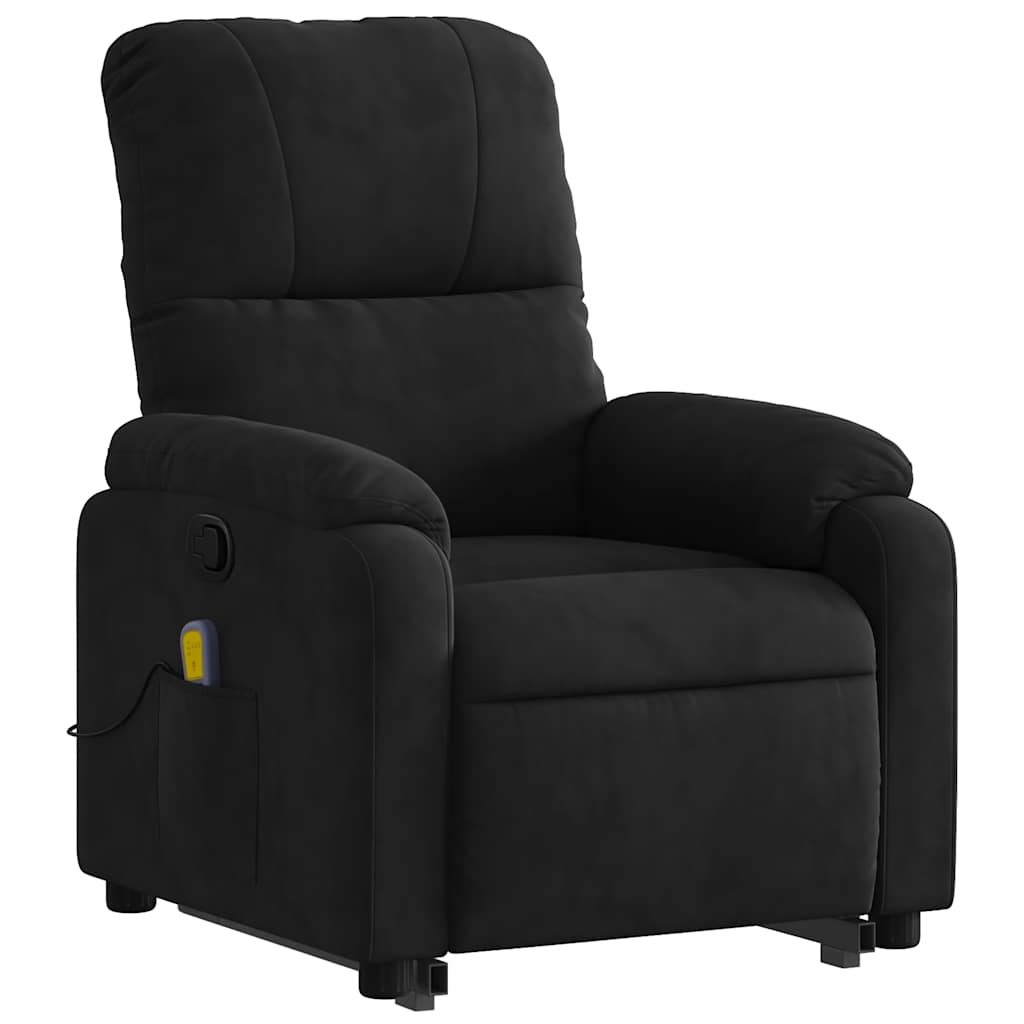 Fauteuil inclinable de massage noir tissu microfibre - XIOS