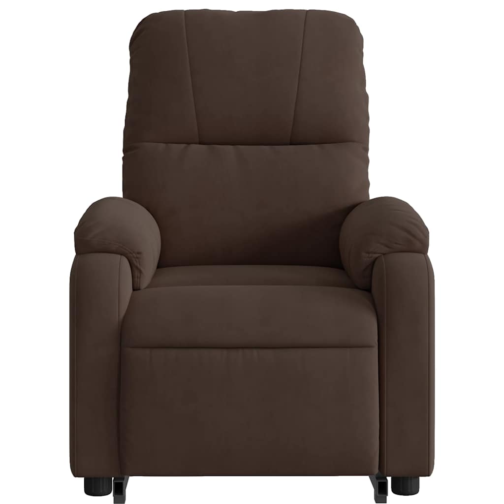 Fauteuil inclinable électrique marron tissu microfibre - XIOS
