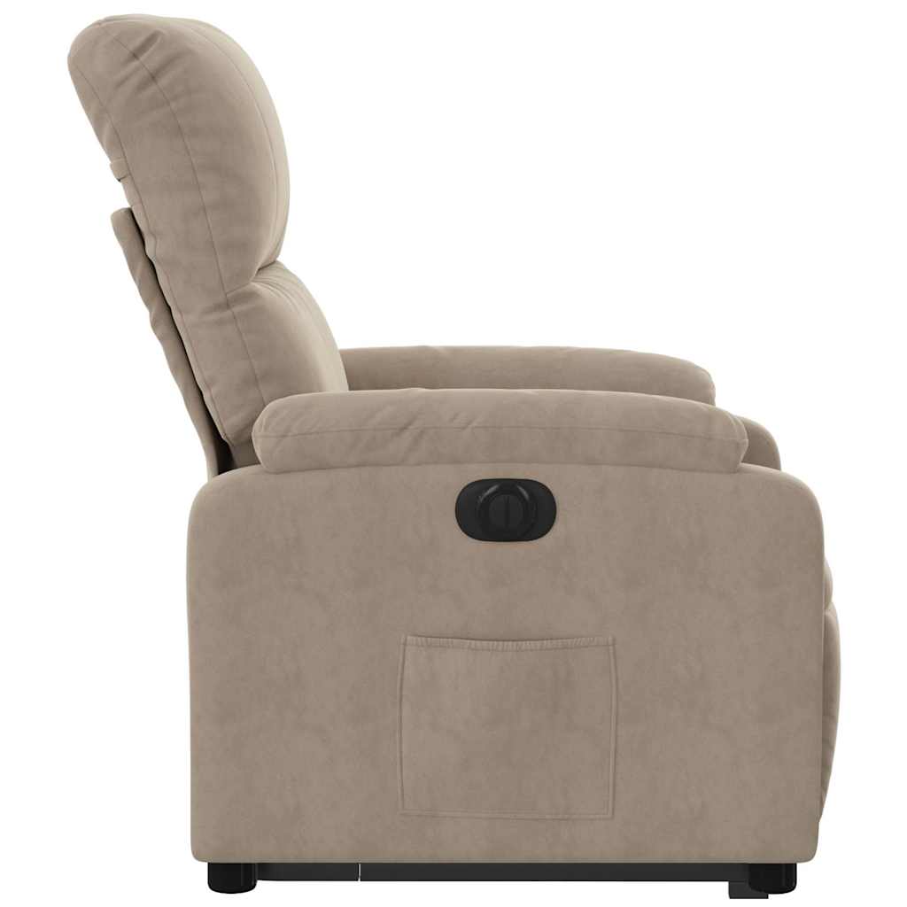 Fauteuil inclinable électrique taupe tissu microfibre - XIOS