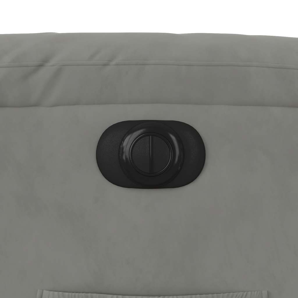 Fauteuil inclinable électrique gris clair tissu microfibre