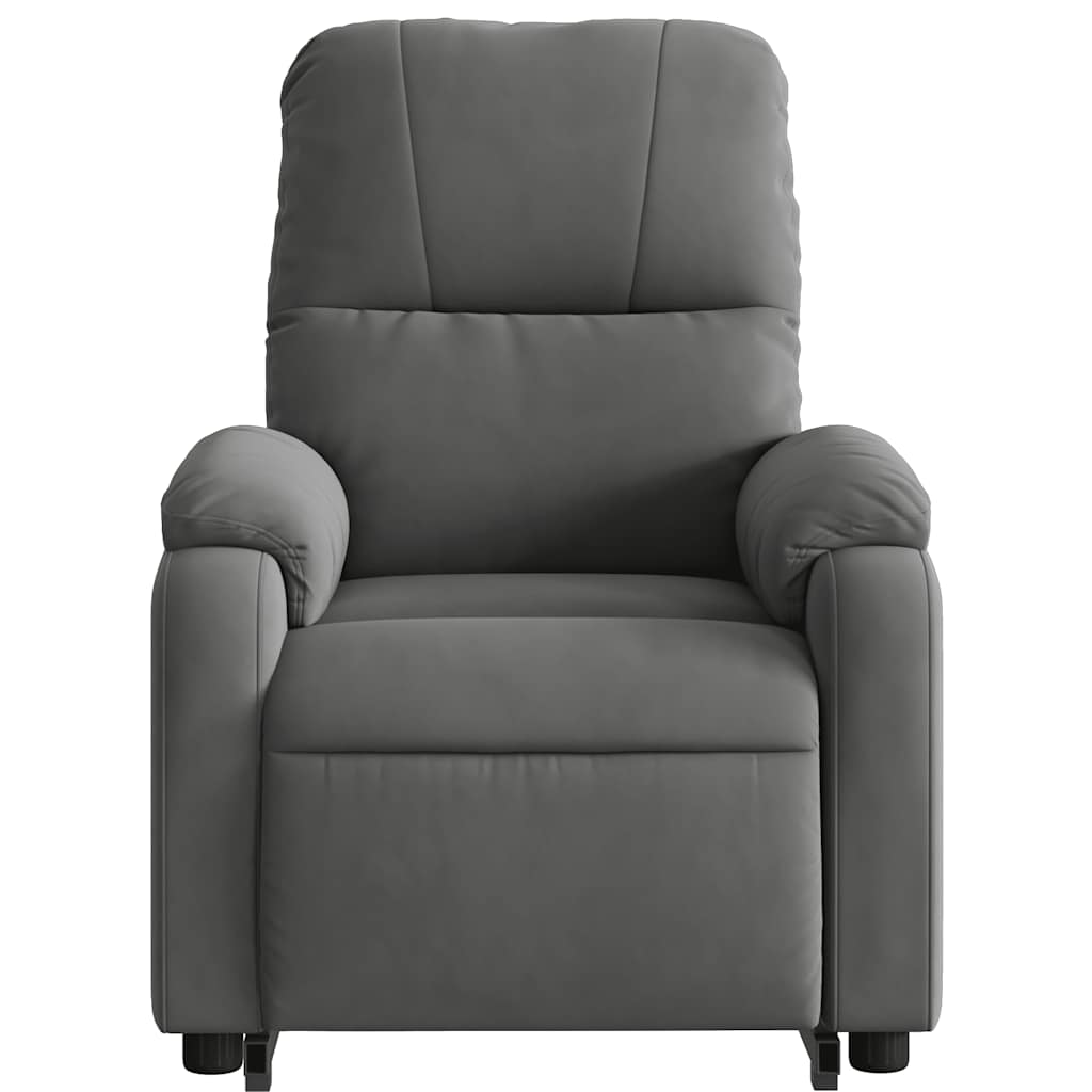 Fauteuil inclinable électrique gris foncé tissu microfibre - XIOS