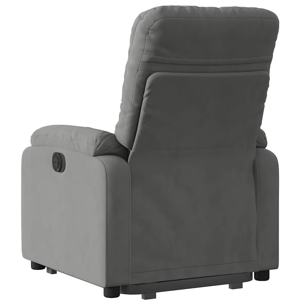 Fauteuil inclinable électrique gris foncé tissu microfibre - XIOS