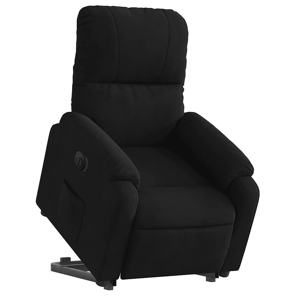 Fauteuil inclinable électrique noir tissu microfibre