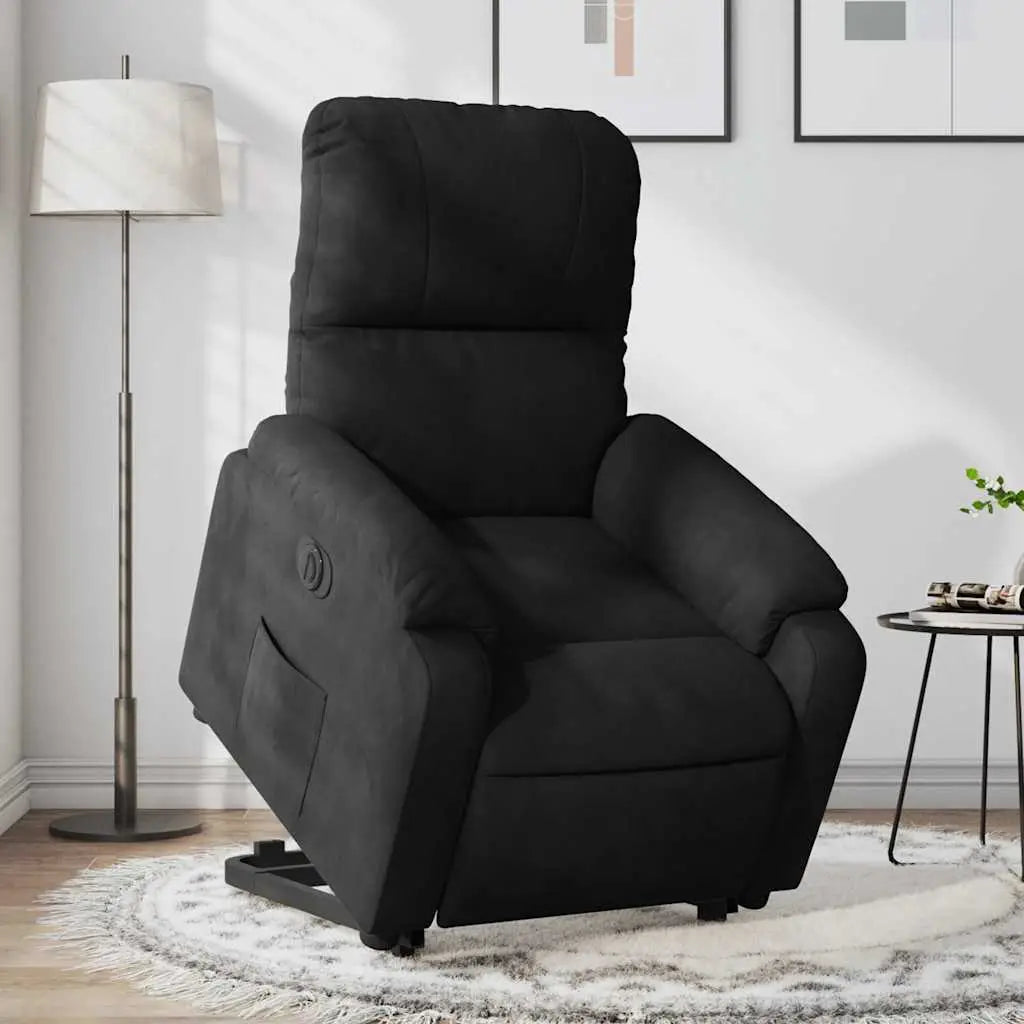 Fauteuil inclinable électrique noir tissu microfibre - XIOS