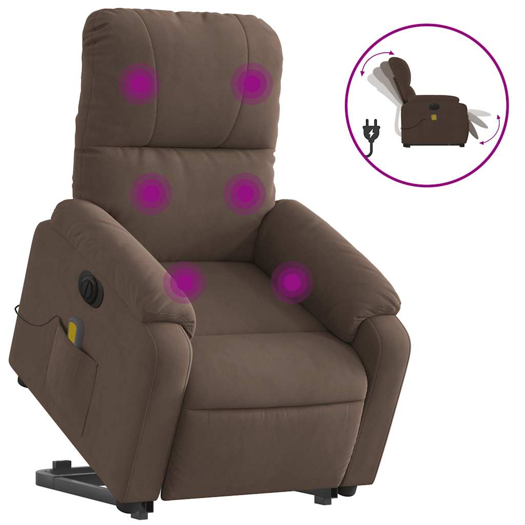 Fauteuil inclinable de massage électrique marron - XIOS