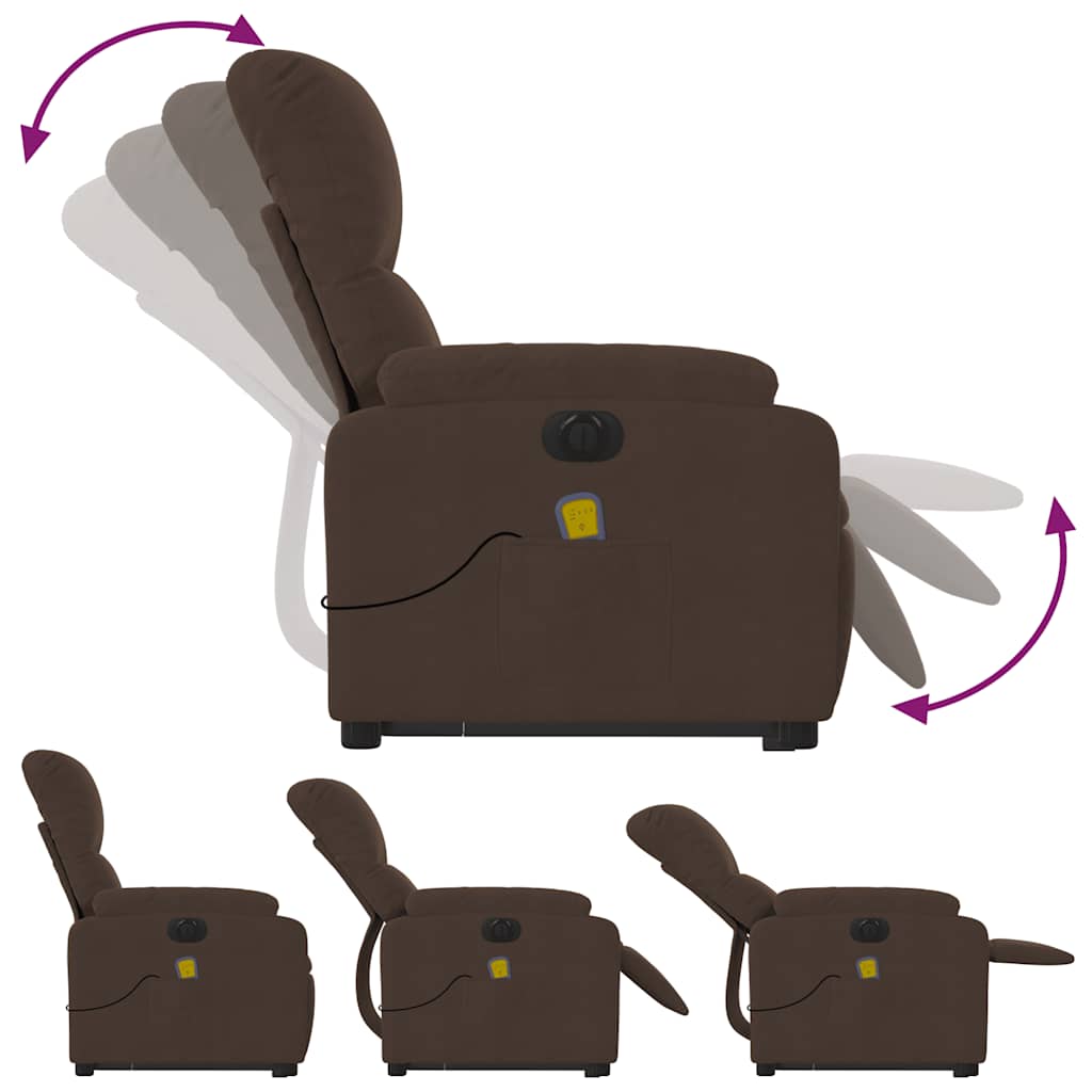 Fauteuil inclinable de massage électrique marron - XIOS