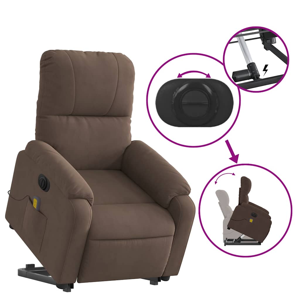 Fauteuil inclinable de massage électrique marron - XIOS