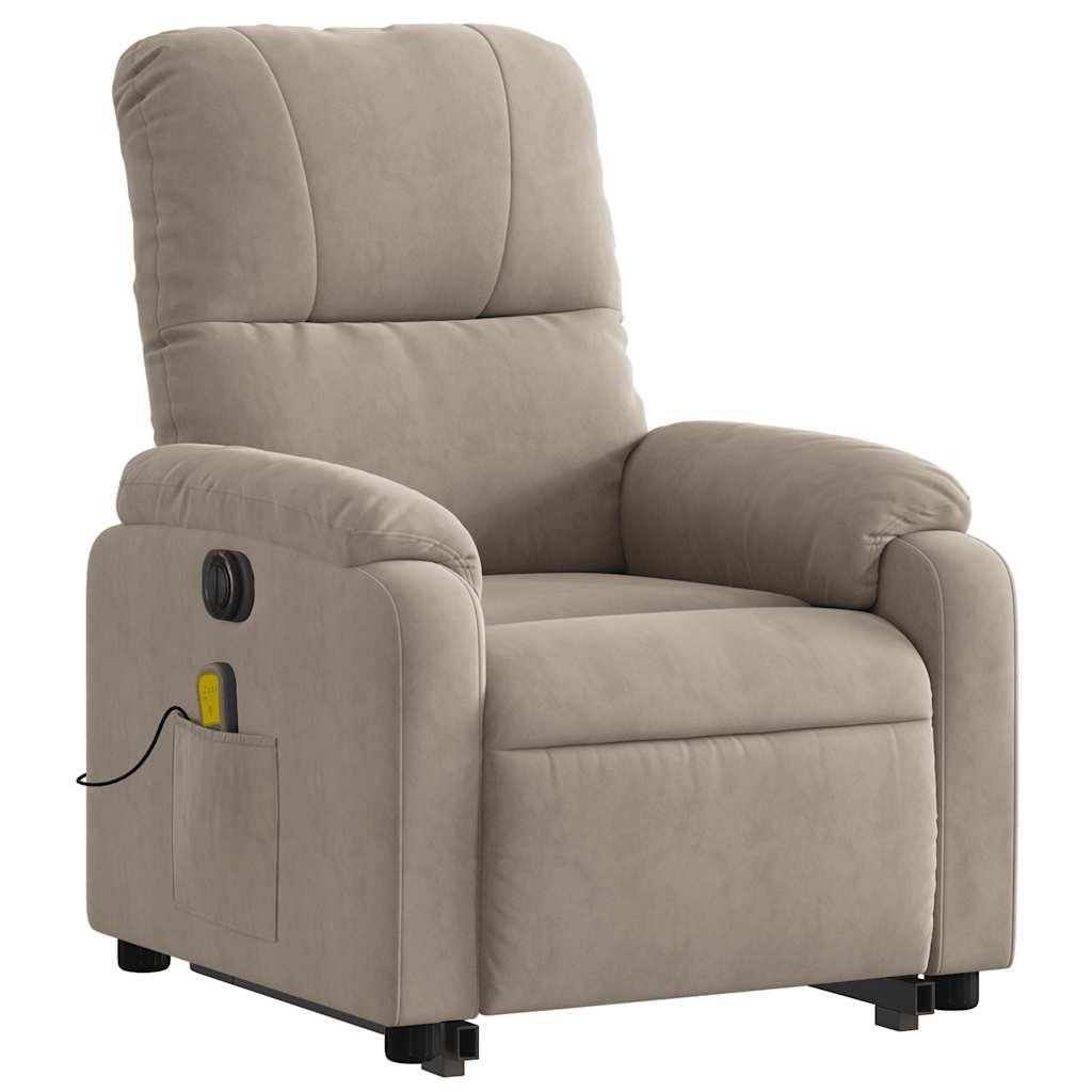Fauteuil inclinable de massage électrique taupe - XIOS
