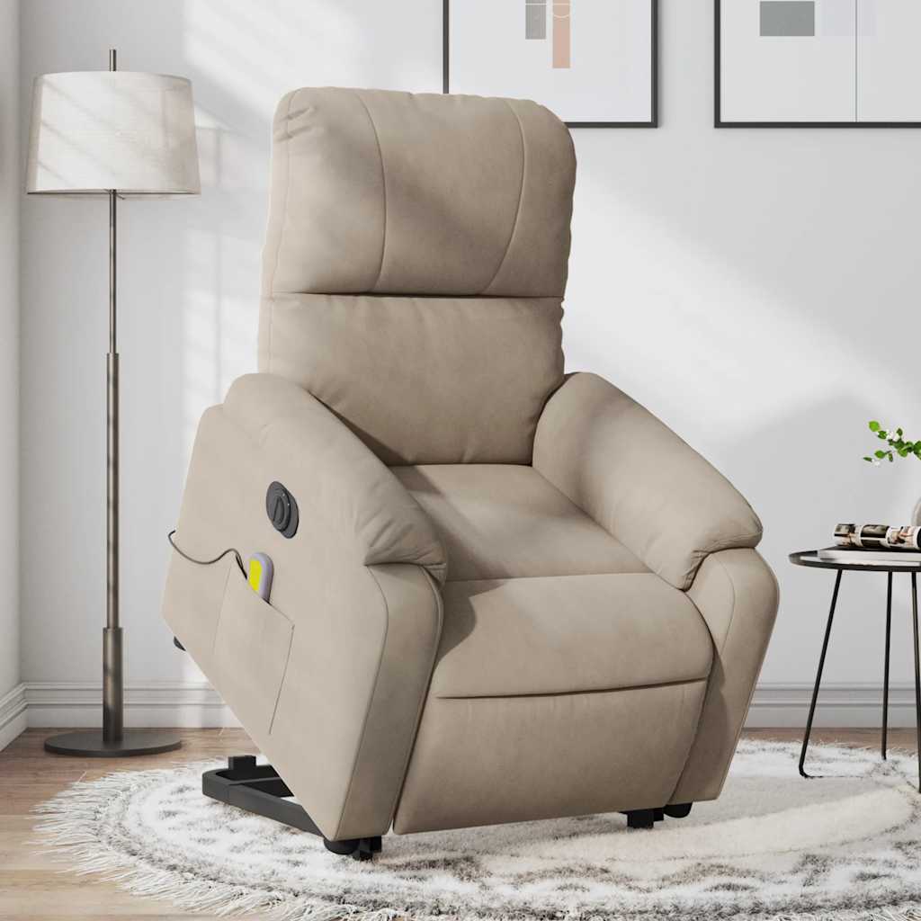 Fauteuil inclinable de massage électrique taupe - XIOS