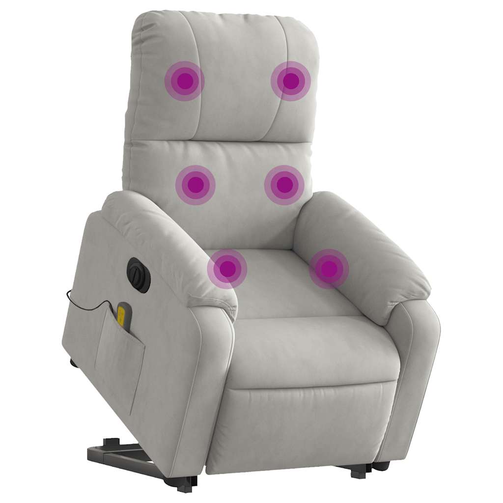 Fauteuil inclinable de massage électrique gris clair - XIOS