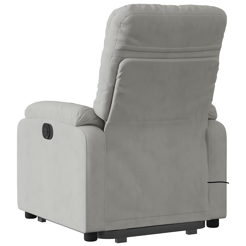 Fauteuil inclinable de massage électrique gris clair