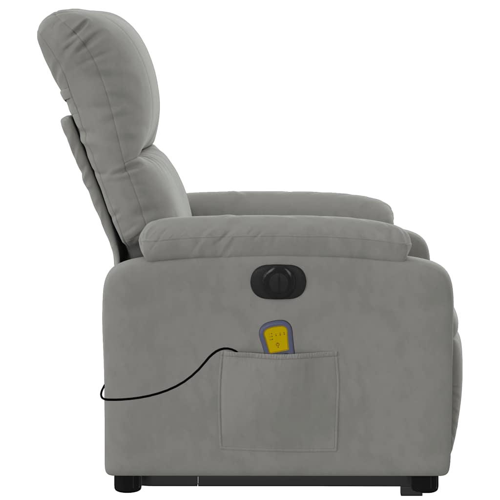 Fauteuil inclinable de massage électrique gris clair - XIOS
