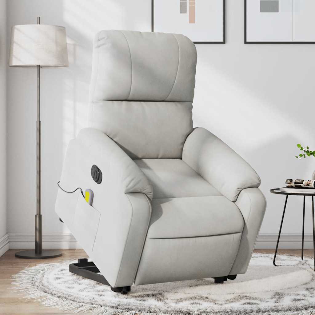 Fauteuil inclinable de massage électrique gris clair - XIOS