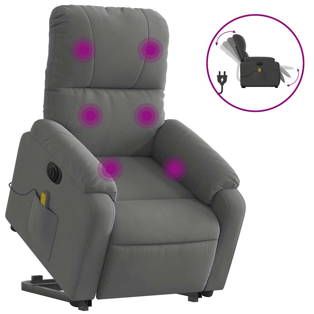 Fauteuil inclinable de massage électrique gris foncé - XIOS