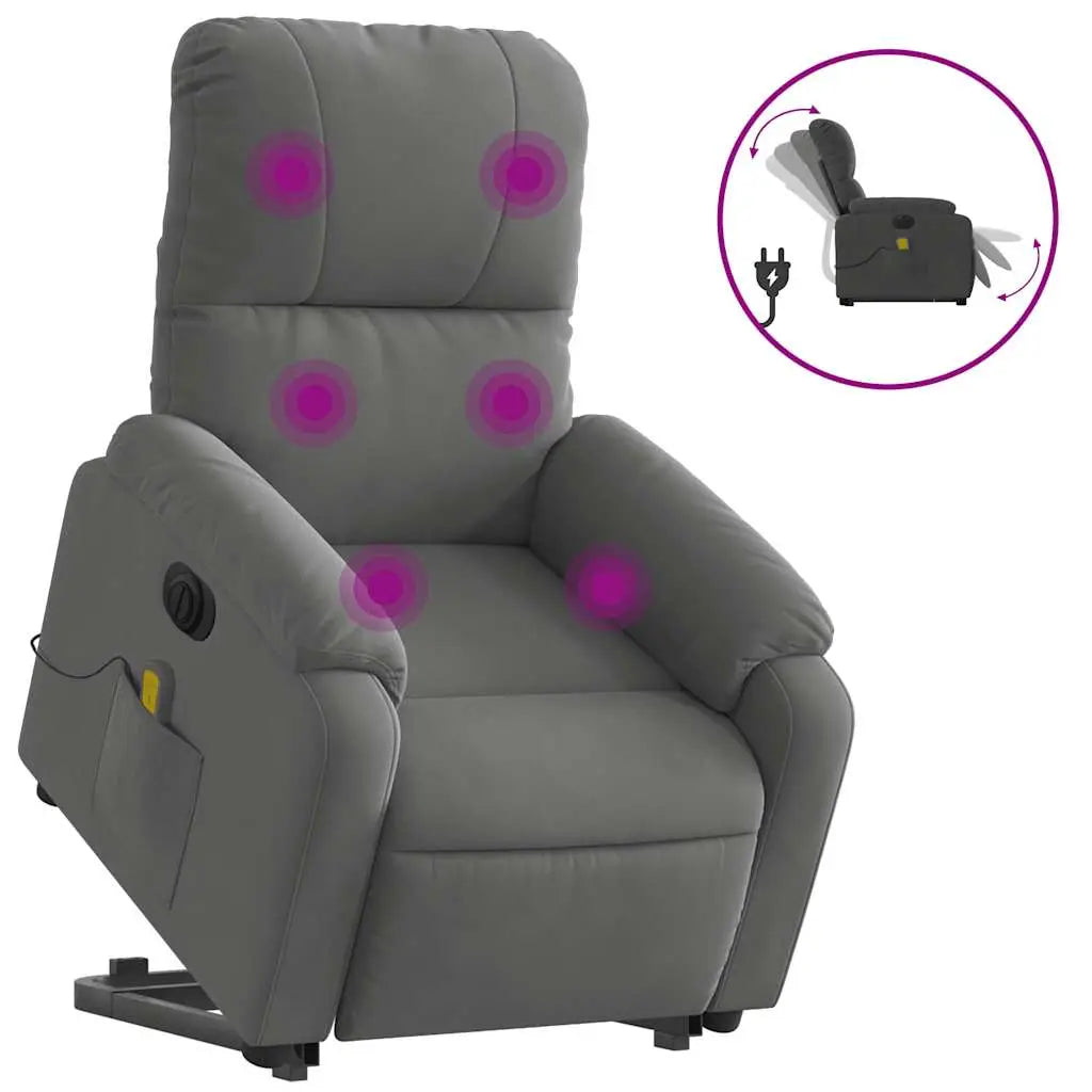 Fauteuil inclinable de massage électrique gris foncé - XIOS