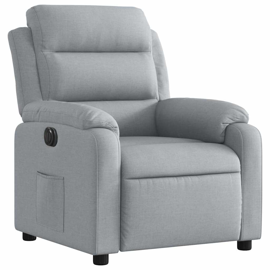 Fauteuil inclinable électrique Gris clair Tissu - XIOS